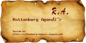 Rottenberg Agenór névjegykártya